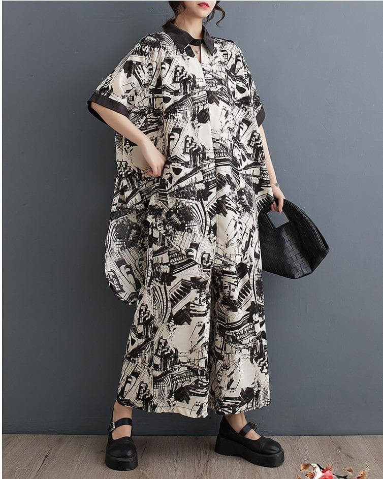 大きいサイズ レディース セットアップ　パンツ　春夏 秋 新品 半袖