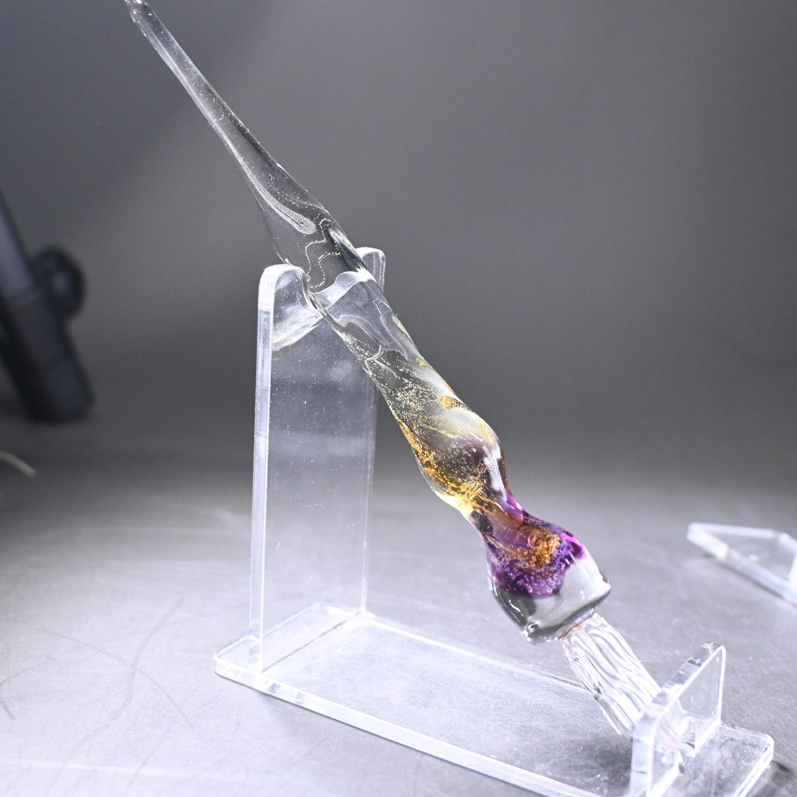 ガラスペンno38 紫と黄色