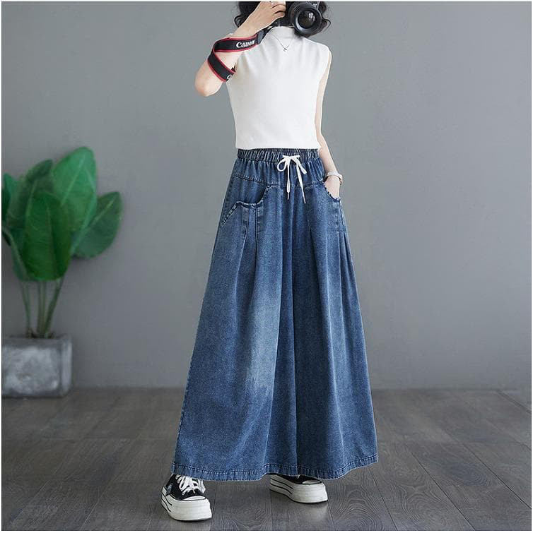 大きいサイズ レディース デニム　パンツ　春夏 秋 新品 ワイドパンツ