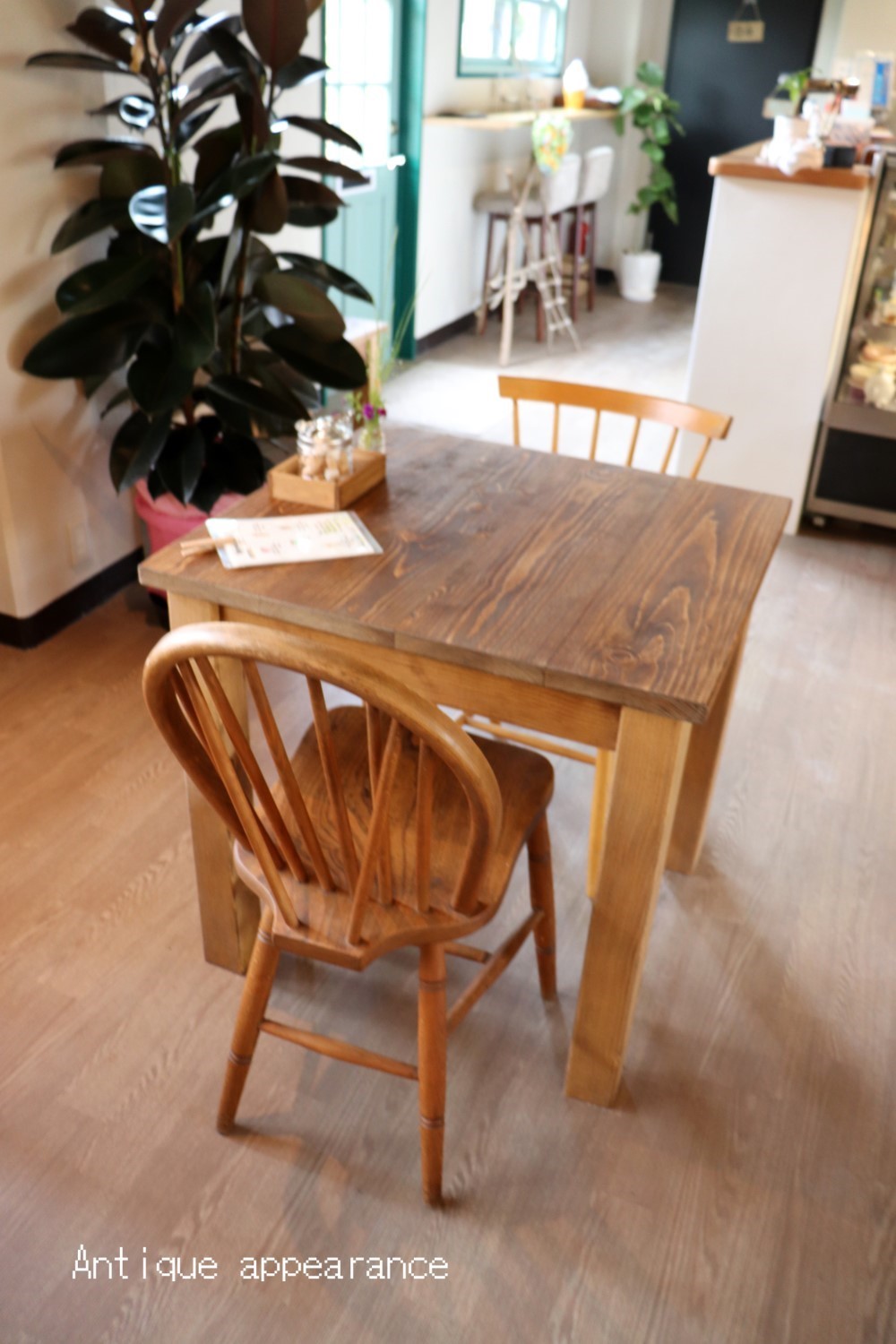 【W700奥行700】天板と木足はヒノキで製作　　コーヒーテーブル　#ネイルデスク　#ネイルテーブル　#カフェテーブル