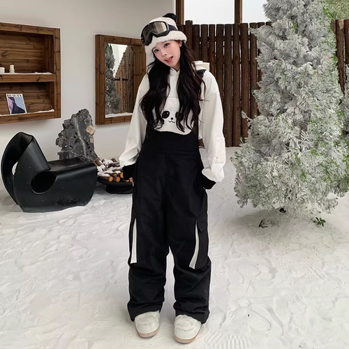 限定セール スノボウェア 上下セット パーカー オーバーオール2点