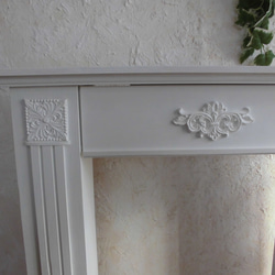 マントルピースEb型 高さ80幅80奥行25 引出し付き 組立タイプ 棚