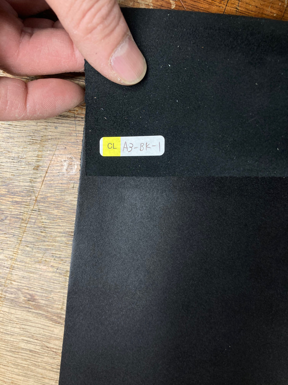 牛革：Ａ３（29.7cm × 42cm）・ハンドメイド＃黒-1　レザークラフト　本革 2枚目の画像