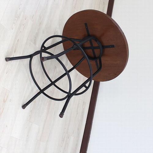 在庫セール 残り1台】カフェテーブル 古材 無垢 チーク材 無垢