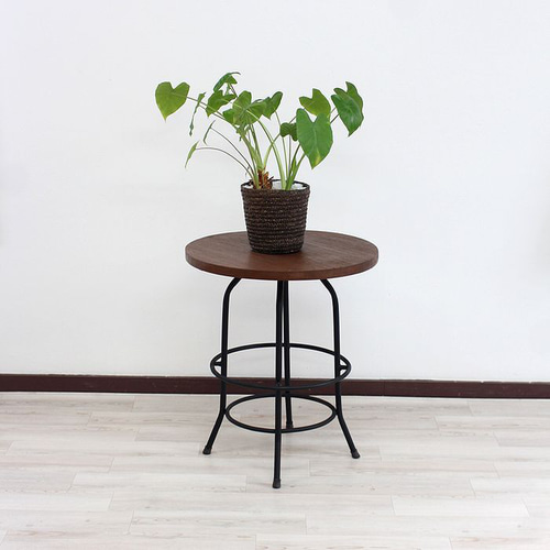 古家具アンティーク◾️古材木製天板×鉄脚アイアン カフェテーブル コーヒーテーブル table-03074 アイアン脚 ラウンドカフェテーブル 60cm | ART OF BLACK