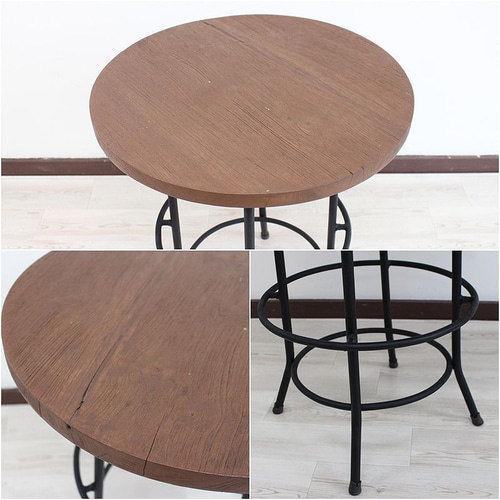 在庫セール 残り1台】カフェテーブル 古材 無垢 チーク材 無垢