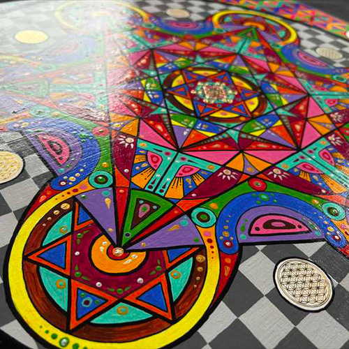 kitatik オリジナル絵画『メタトロンキューブ ― 宇宙の設計図』 絵画