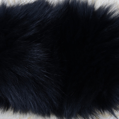 新品◇限定 上質なフォックス編みこみスヌード黒/毛皮 ファー スヌード