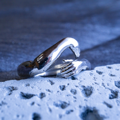 匿名配送】モチーフ オープンリング SV925リング 選べるカラー 刻印