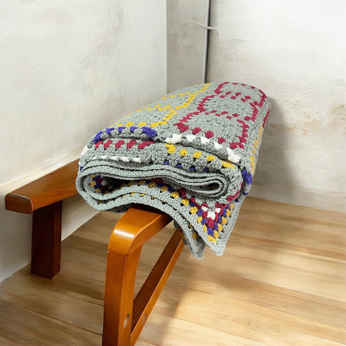 送料無料】こたつカバー マルチカバー ソファカバー モチーフ編み