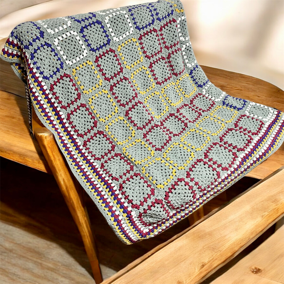 Aurora モチーフ かぎ針 編み マルチカバー ひざかけ こたつカバー Aurora モチーフ かぎ針 編み マルチカバー ひざかけ こたつカバー