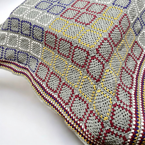 送料無料】こたつカバー マルチカバー ソファカバー モチーフ編み