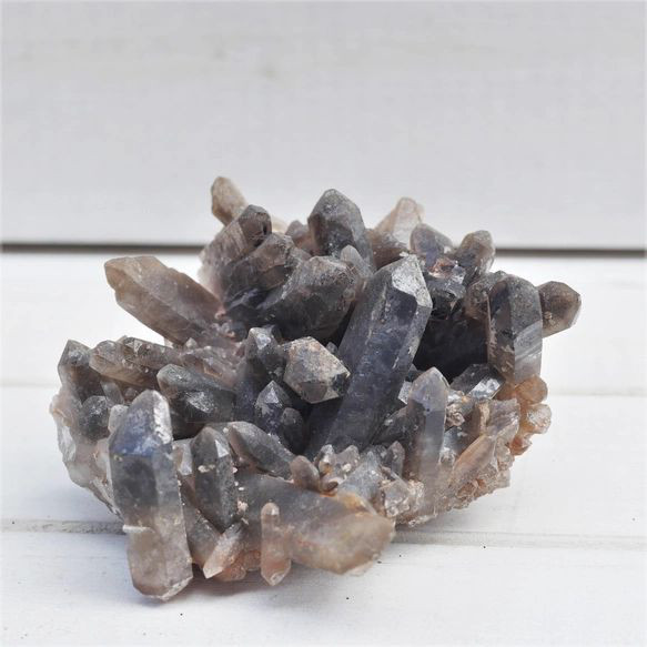 モリオン（ケアンゴーム） 黒水晶　母岩無し 原石 361g　クラスター　天然石インテリア・天然石置物に　～最強のお守り