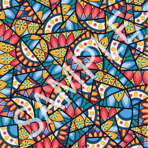 多色ステンドグラス風アート作品 色にときめく紙のステンドグラス～ ローズウィンドウ教室｜滋賀県で