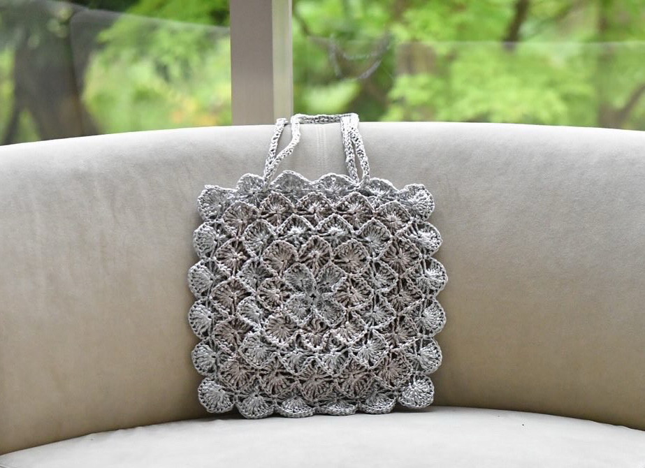 2026新作　お花モチーフバッグ（シルバー・受注製作）