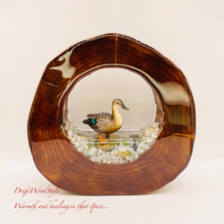 一つ限りの流木アート 水辺のカワセミ ジオラマ 流木 フィギュア 置物