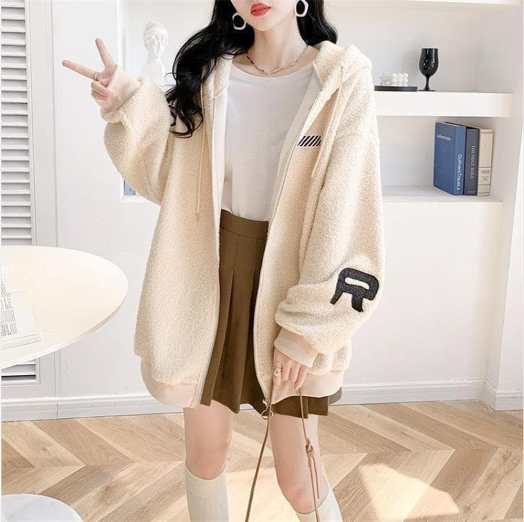 【ラス１白】大きいサイズ レディース パーカー　アウター　春 秋冬 新品 長袖s