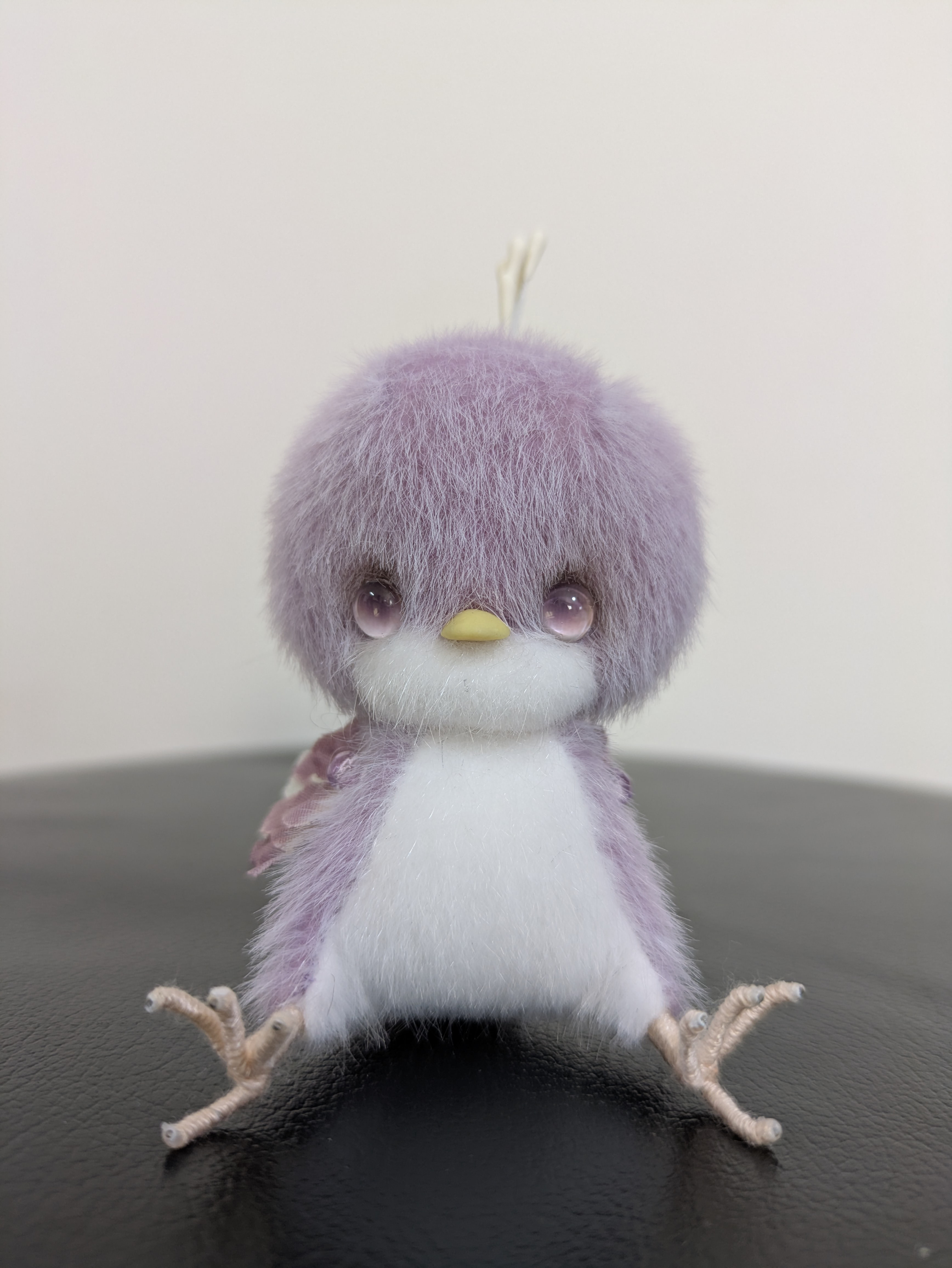 ミニチュアドール☆ぬいぐるみ☆小さな小鳥さん☆パープル