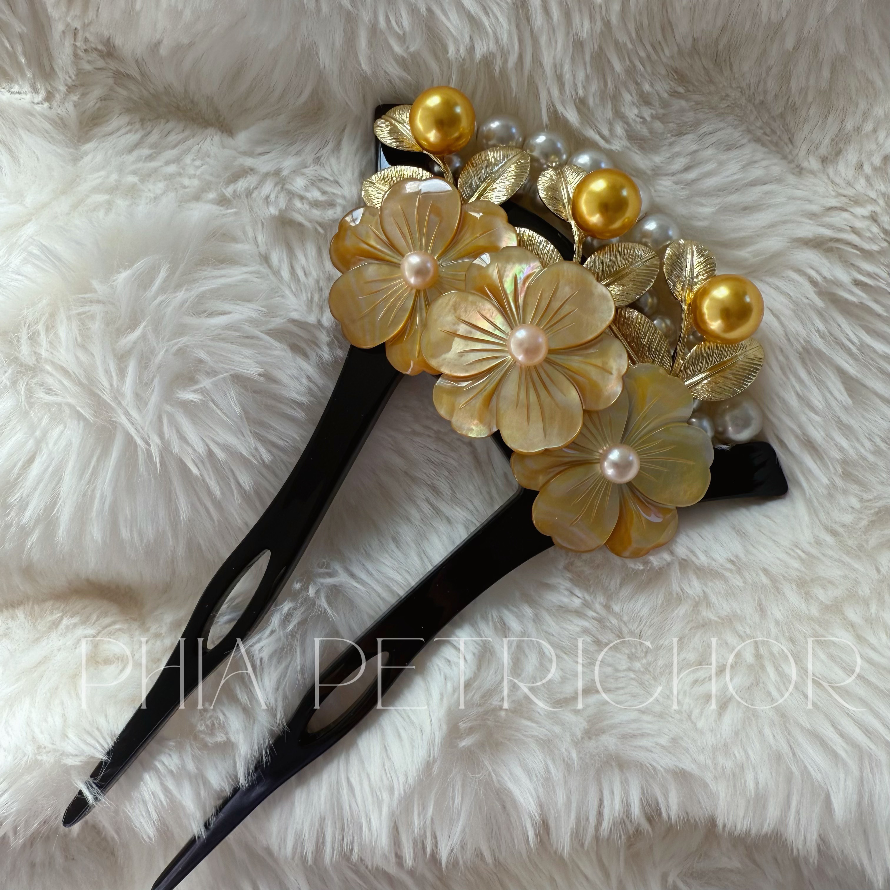 簪 和 K24GP 桜 かんざし バチ型 パール 簪 着物 髪飾り 留袖 着物 成人式 結婚式 卒業式