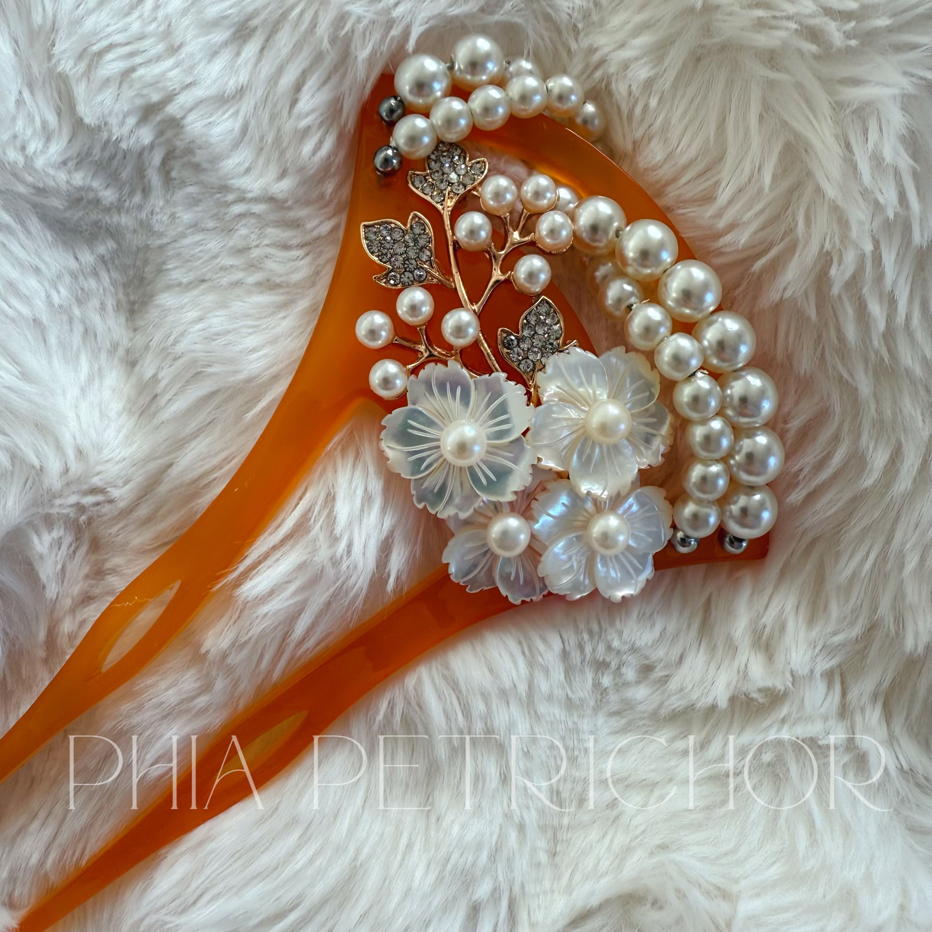 簪 和 K24GP 桜 かんざし バチ型 パール 簪 着物 髪飾り 留袖 着物 成人式 結婚式 卒業式