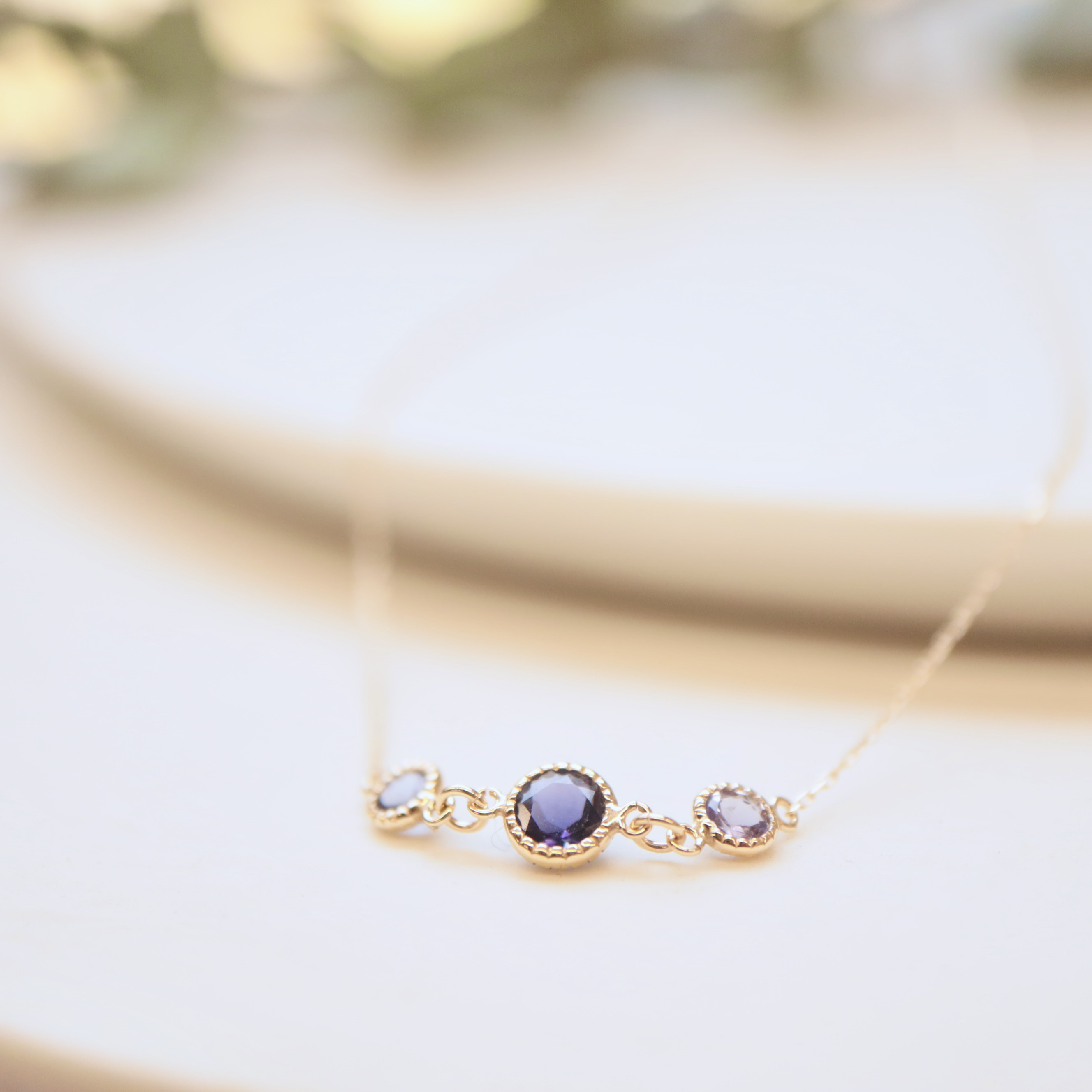 [Sot to] K10 ネックレス【アイオライト&タンザナイト】