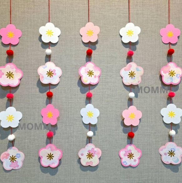 ひな祭りガーランド 3月ガーランド ひな祭り吊るし飾り 2月ガーランド