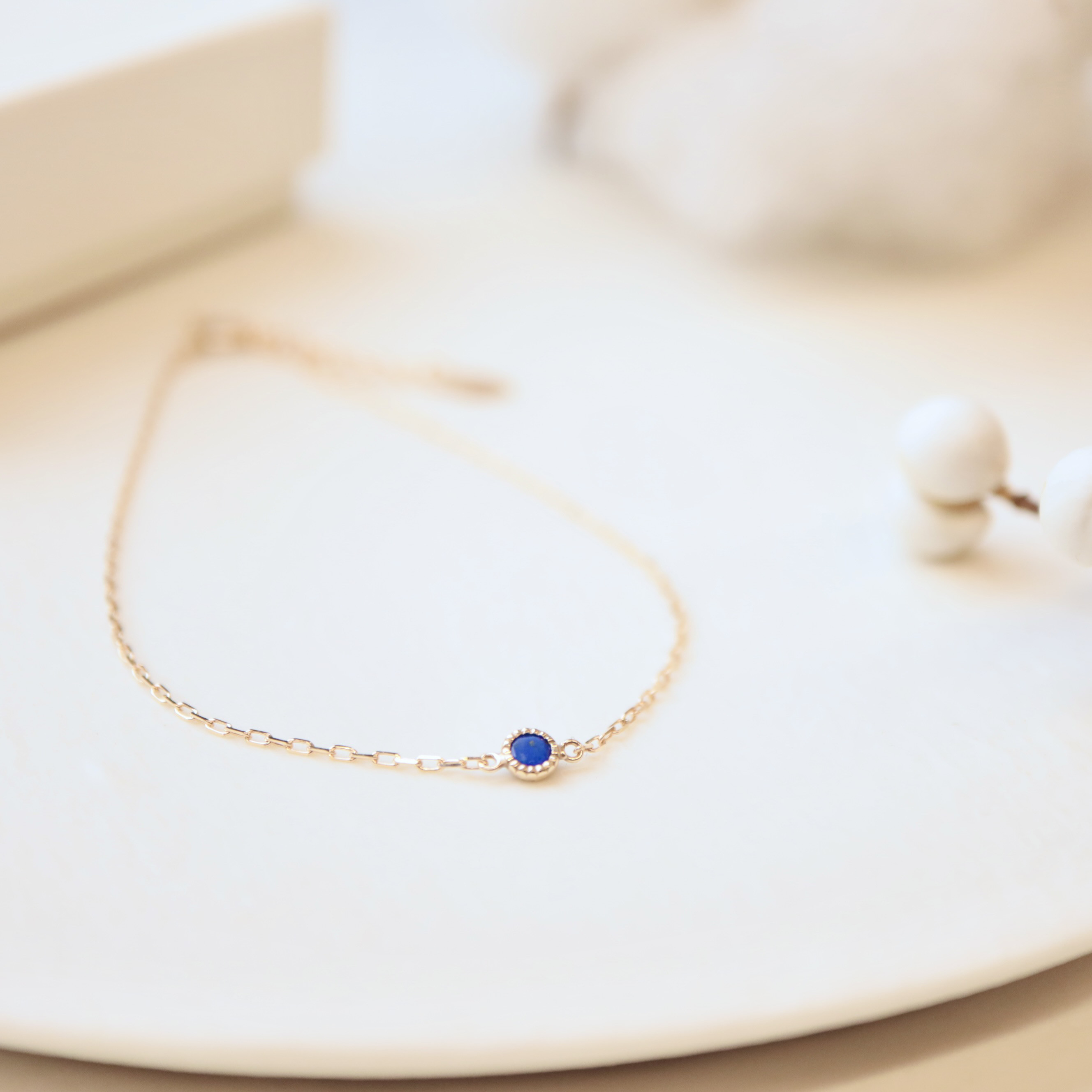 [Sot to] K10 ブレスレット（またはアンクレット） 【ラピスラズリ】