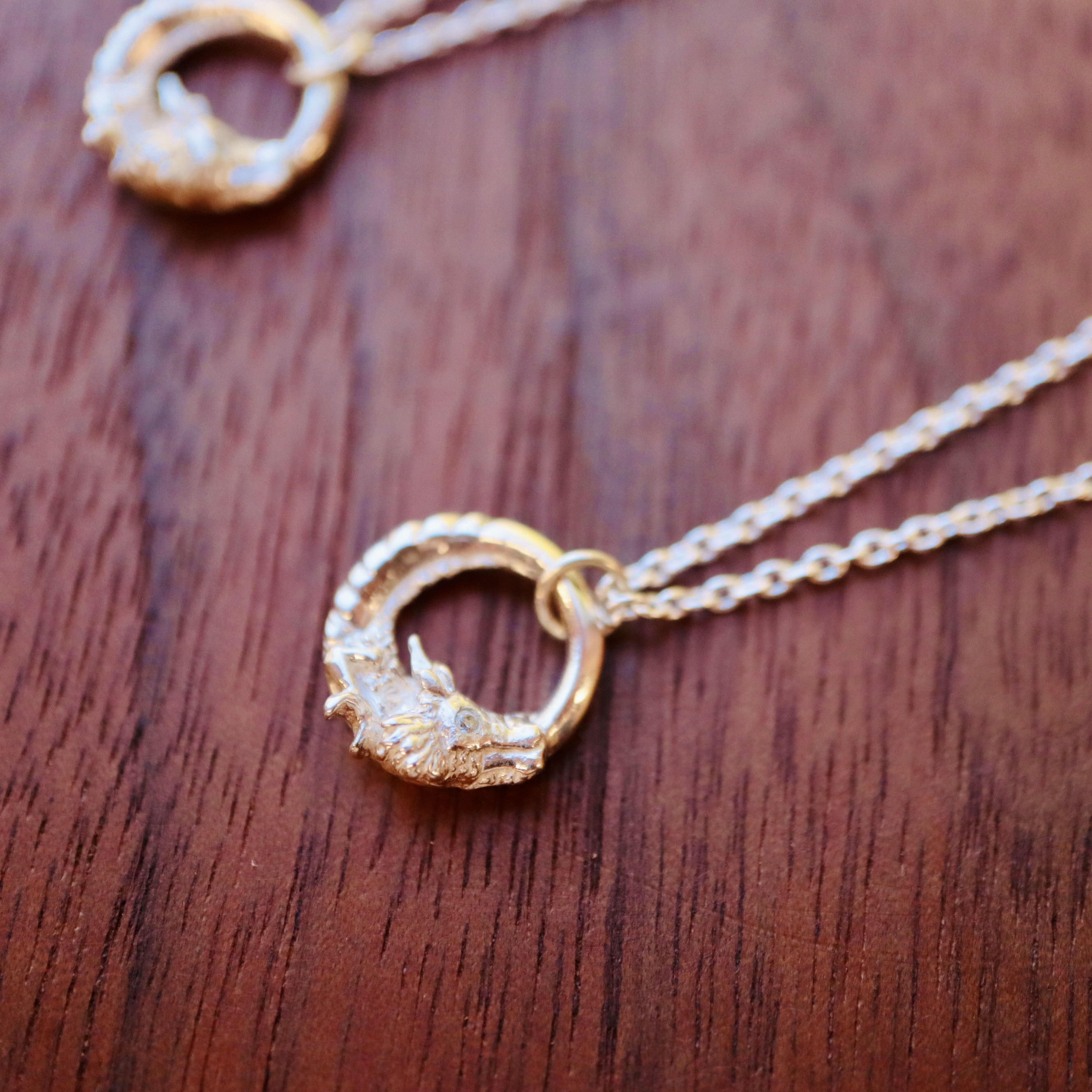 『Creema限定！新春福袋』銀製ミニチュアドラゴンのペアネックレス