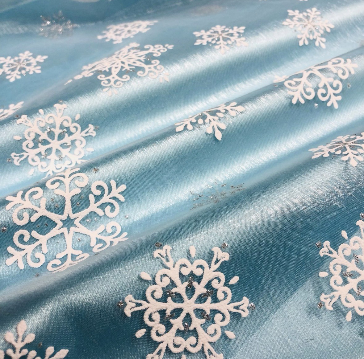 雪結晶柄　ギターストラップ　Let it Go ？