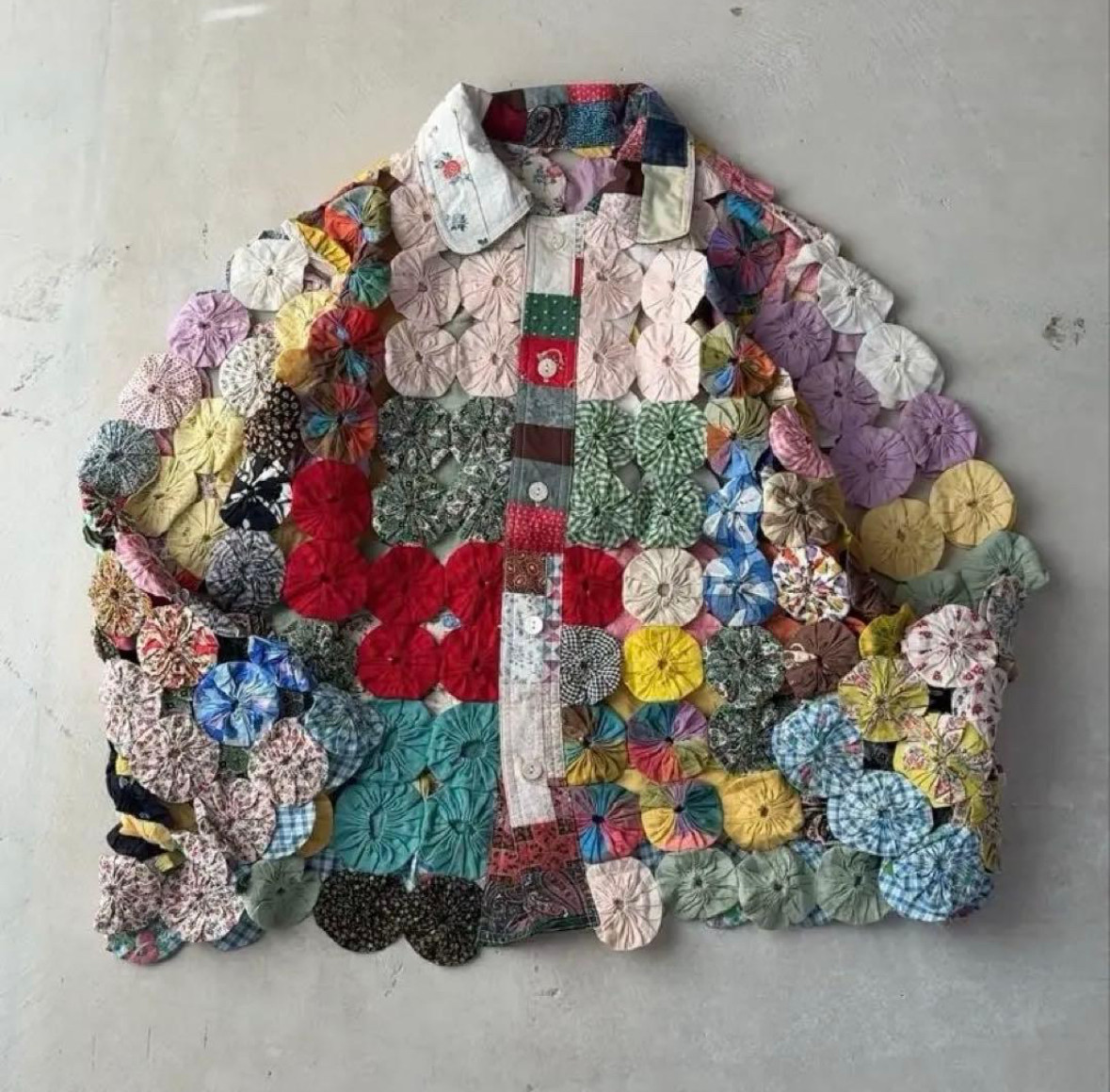 ヴィンテージ　キルティングジャケット　キルトパッチワーク　羽織り　メンズ