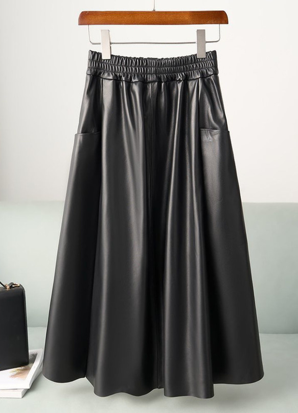 レディース高級 本革↑超ソフトなラムレザースカート☆ラムレザースカート レディース高級 本革↑超ソフトなラムレザースカート黒☆ラムレザー