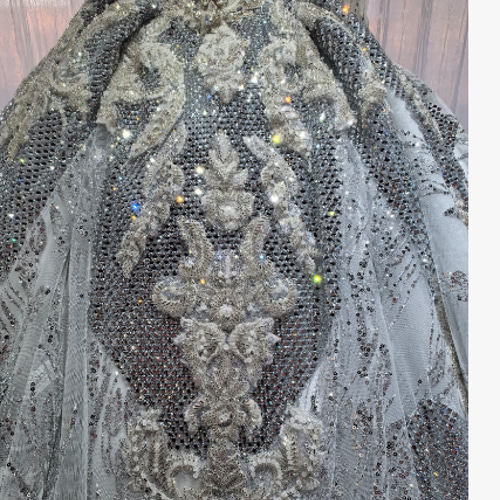 グレー ビーズ刺繍 タイトドレス ビーズ刺繍ドットドレス / GRACE CONTINENTAL | GRACE CONTINENTAL