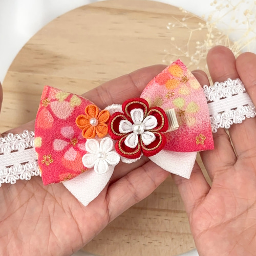 2点セット】ひな祭り撮影に 手鞠&2way ベビーヘアバンド 初節句やお