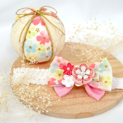 2点セット】ひな祭り・初節句の写真撮影に 手鞠＆2wayベビーヘアバンド