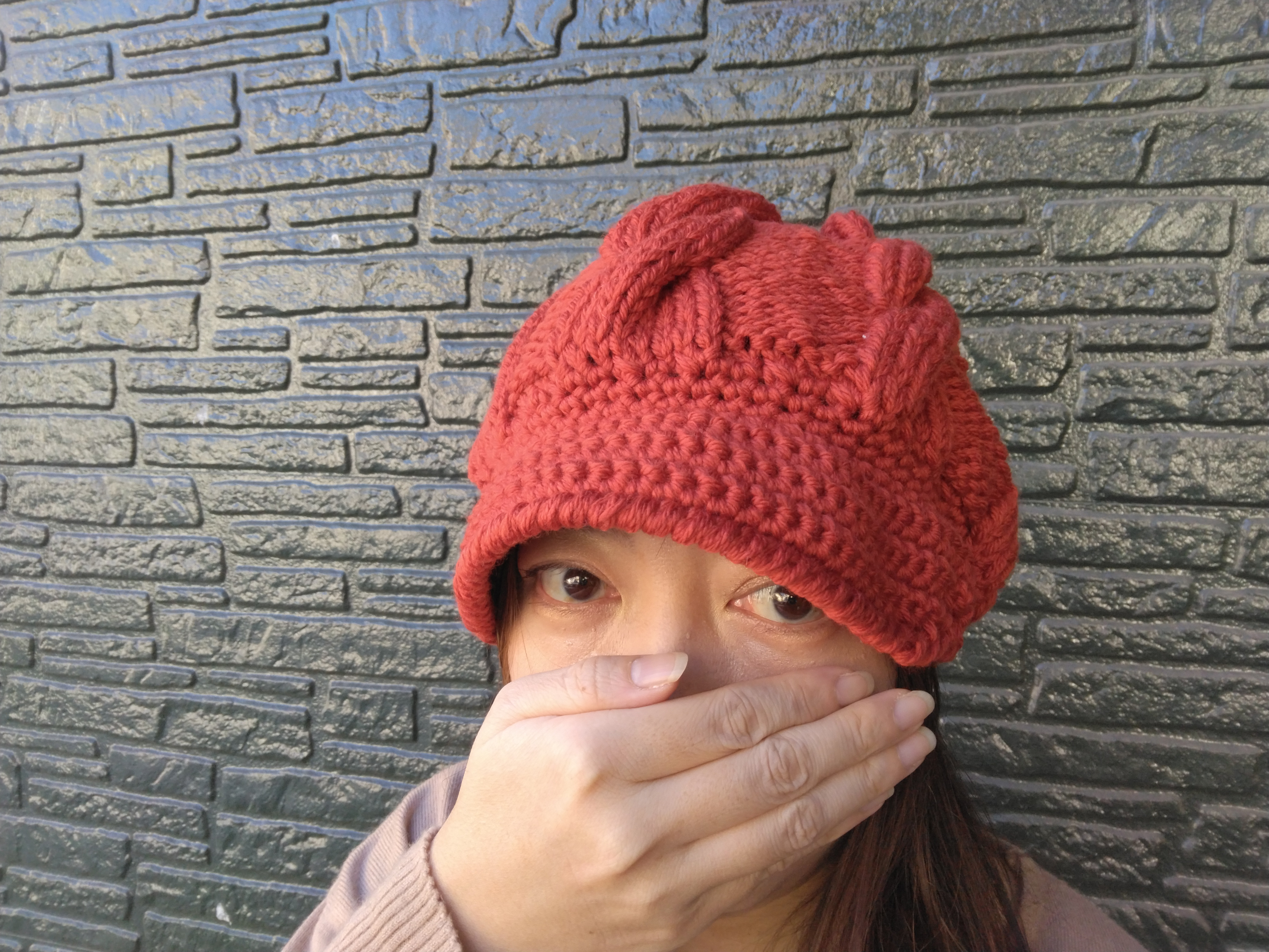 キャスケット☀メリノウール100%☀小顔効果抜群☀耳まで温かいです