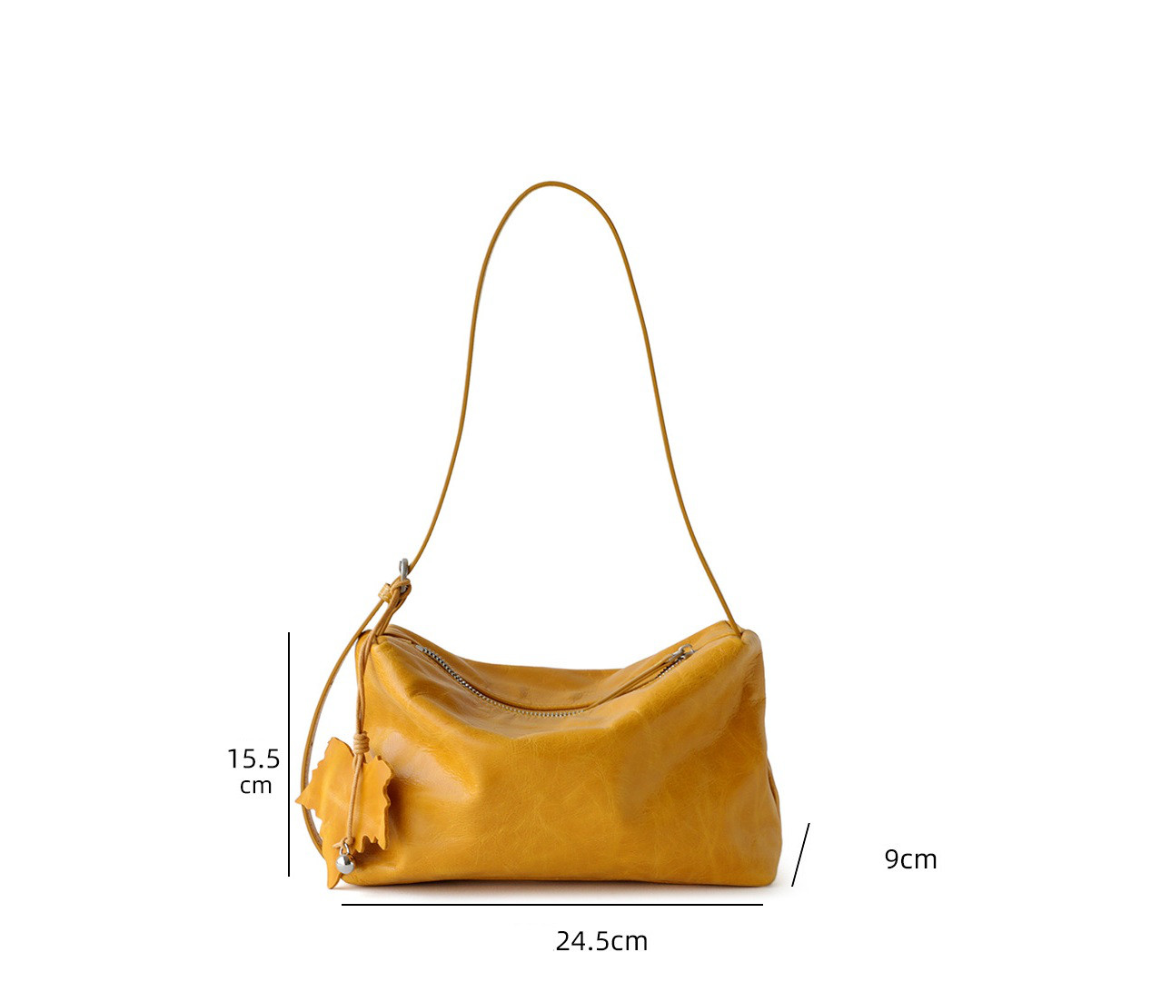 すっきり持てる、毎日の本革ミニショルダー  — 上質な本革 × コンパクトな横型フォルム —