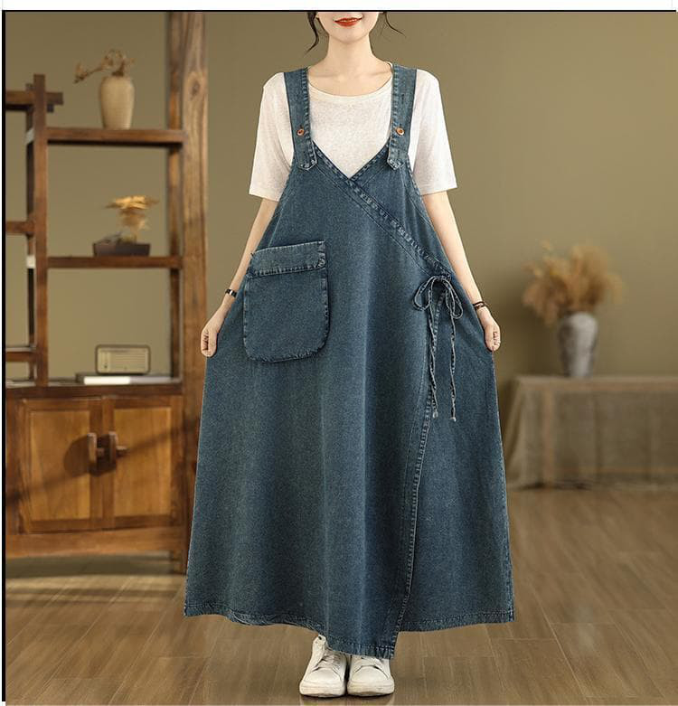 大きいサイズ サロペット　ワンピース　レディース 春夏　 新品 デニム