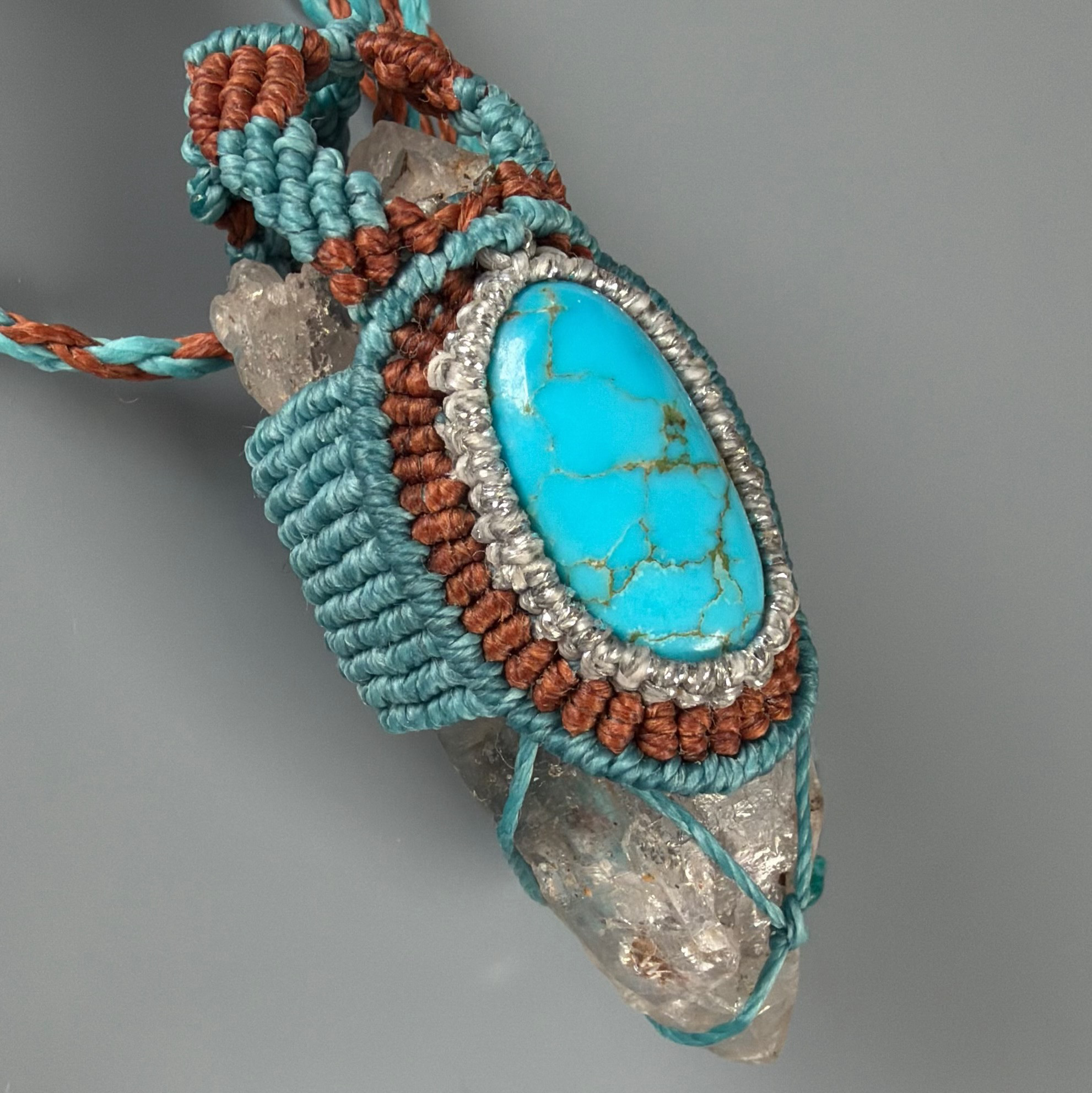 ガネーシュヒマール産ヒマラヤ水晶 × アリゾナ産ターコイズ　アルケインレリック AR06