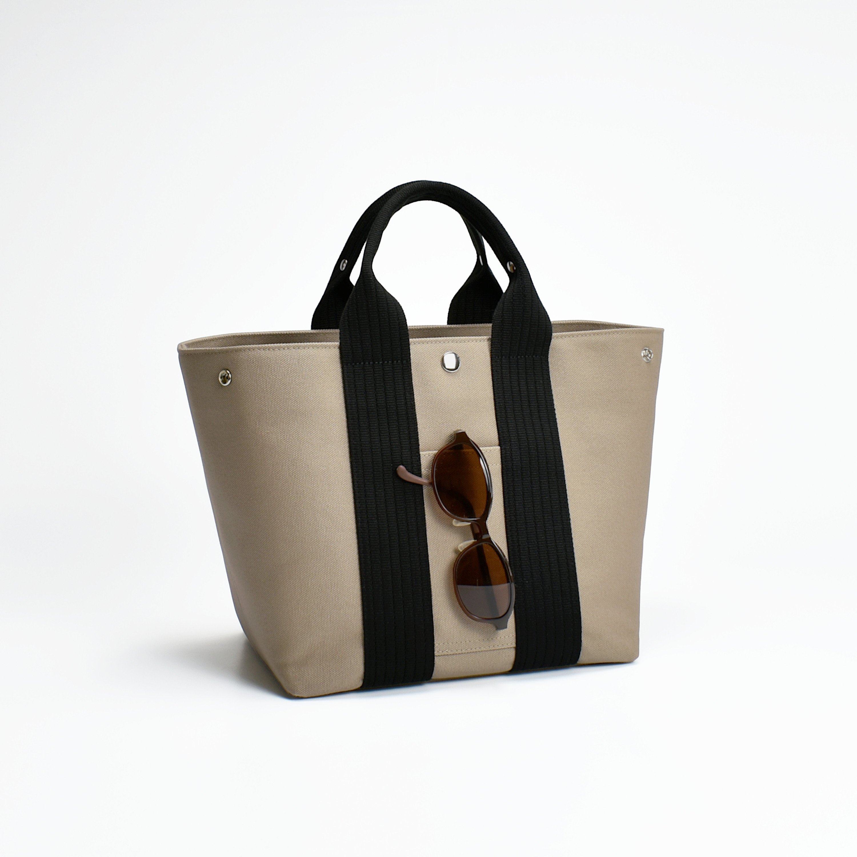 【受注製作】広まちキャンバストート（ベージュ×黒）