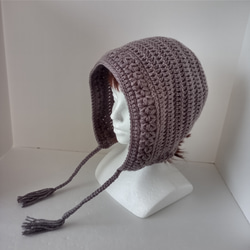21大人のボンネット ニット帽 ピンク系ミックス ニット帽・ビーニー