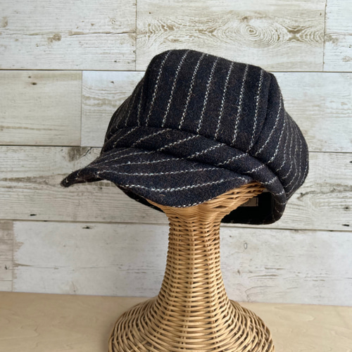 atlast&co timewornclothing ストライプ キャスケット Bigサイズキャンバスストライプキャスケット/MadeInTokyo | 帽子専門店