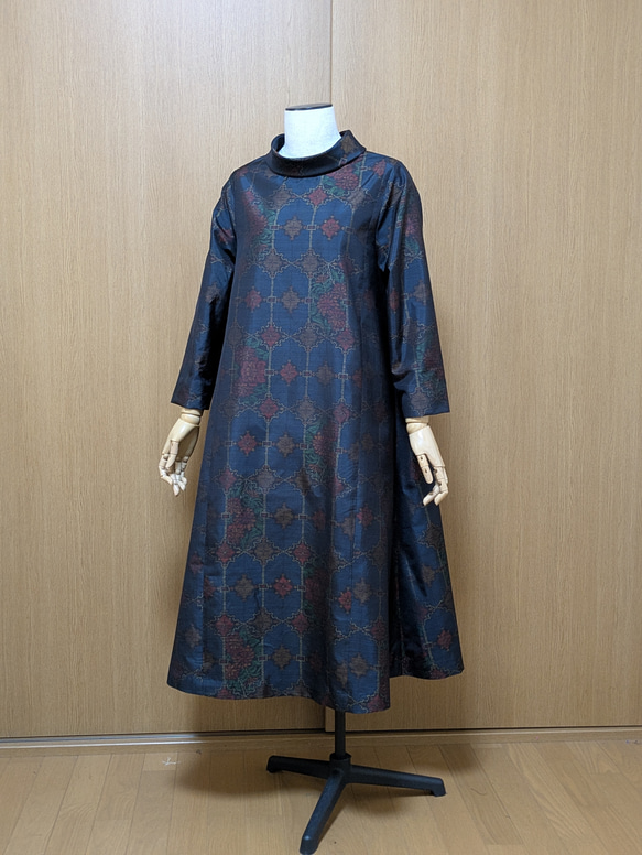 着物リメイク ワンピース 大島紬 M〜L ワンピース さらあお 通販