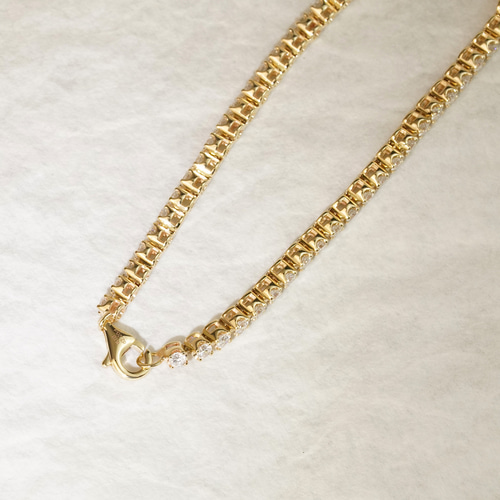 2.1mm石幅のテニスブレスレット S25H2458-W（4週間発送