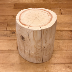 天然木丸太くり抜き・スツール・サイドテーブル・ステイン塗装