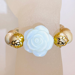 薔薇(オパール)/夜光貝】内径約16cm 浄化済み No,443 天然石 kanaloa