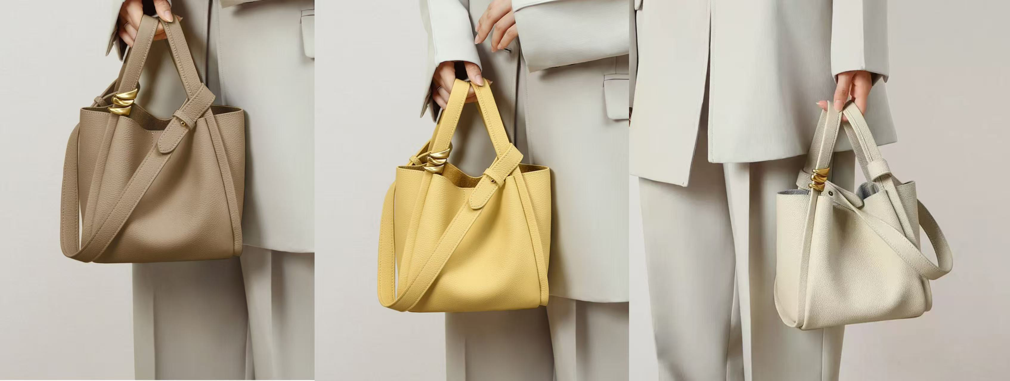 新型の軽い贅沢でシンプルなバケツバッグ、小さい人々の目を輝かせ、シンプルな大気の女性が手に持って、ショルダーバッグ