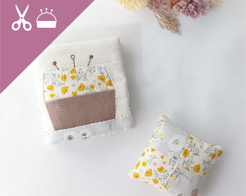 パッチワークキット】ミニ ソーイング セット ニードルブック ピン