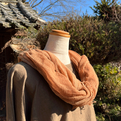 柿渋染めスヌードK25125