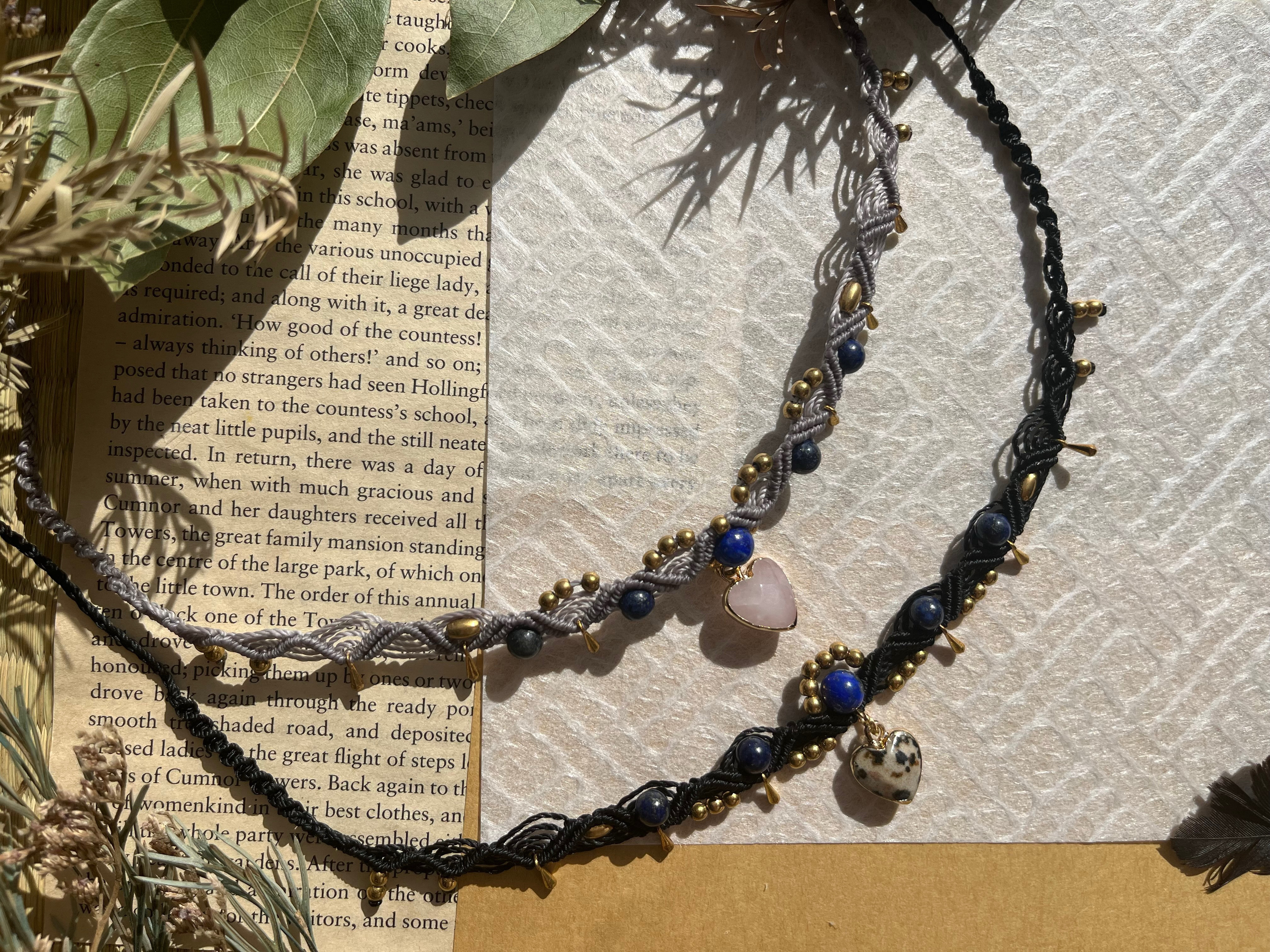 gray/Black青海波模様Heart top＊2color. 〜choker