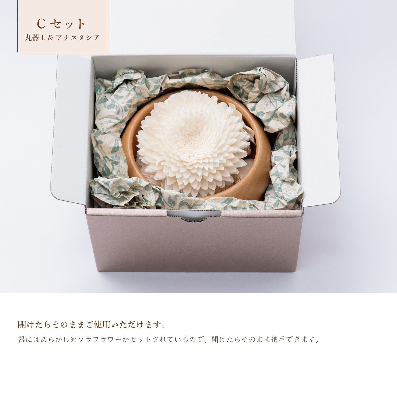 ソラフラワーアロマディフューザー ディッシュのみ（アロマオイルなし） 大丸タイプ＆アナスタシアセット